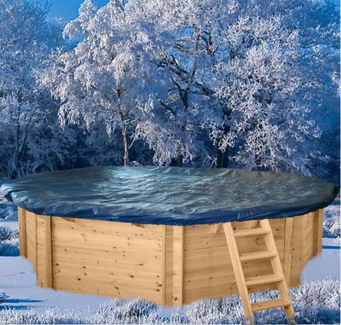 Cubierta de invierno sin red para piscina de madera 210 x 210 cm (rectángulo)