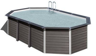Gre Composite Pool 664  x 386 x 150 cm oval  Avantgarde + Cover Set, extra hoch