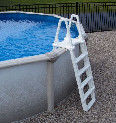 Escalera de piscina interline de plástico con marco en A, para montaje e instala