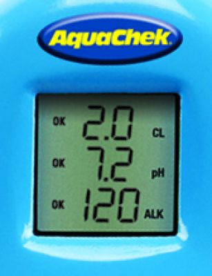 Comprobador de agua digital AquaChek TruTest con 25 tiras reactivas de cloro / p