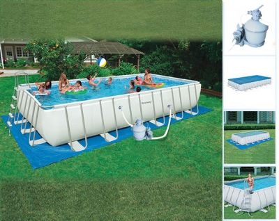 Piscina rectangular Bestway 5.49 x 2.74 m piscina