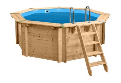 Cubierta de verano para piscina de madera de ø 355 cm (8 caras), 400 g / m²