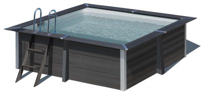 Piscina Composite Gre 326 x 326 x 96 cm cuadrada vanguardista piscina de WPC
