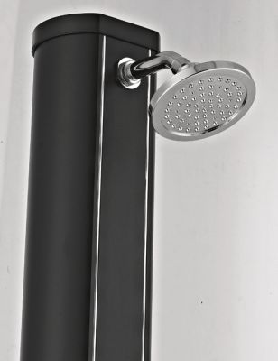 Ducha solar Gre aluminio AR1130 negro 210 cm ducha piscina ducha jardín 32l