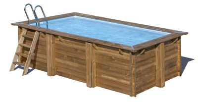 Piscina de madera Poolhammer 420 x 270 cm rectangular Southline + accesorios, 11